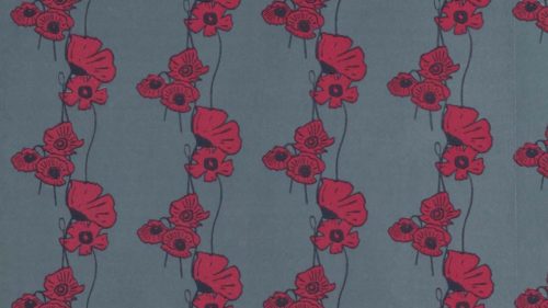 POPPY FIELDS RED ON GUNMETAL BG1500202